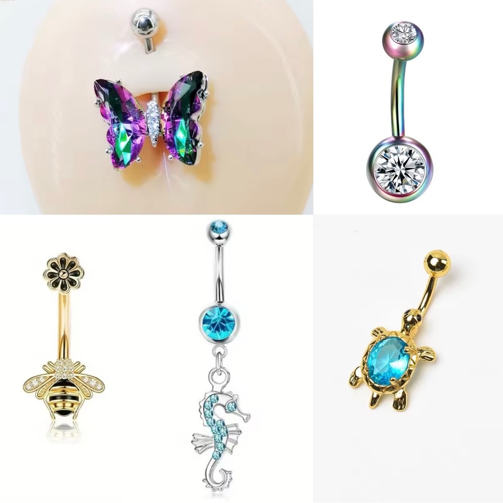 🔥hot sale🔥 5 Navel Rings All SS NEW☀️